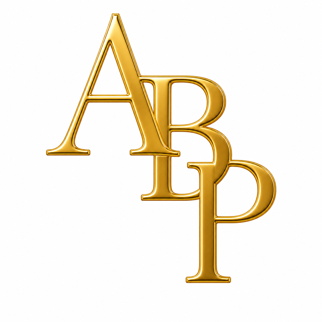 ABP gold monogram embroidery